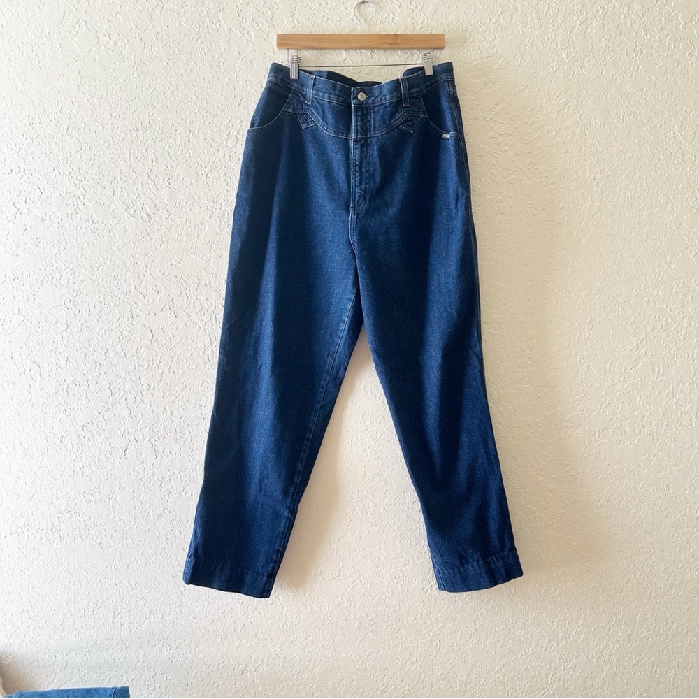 Rockies Dark Wash Bareback Western Style Tapered Leg Jeans